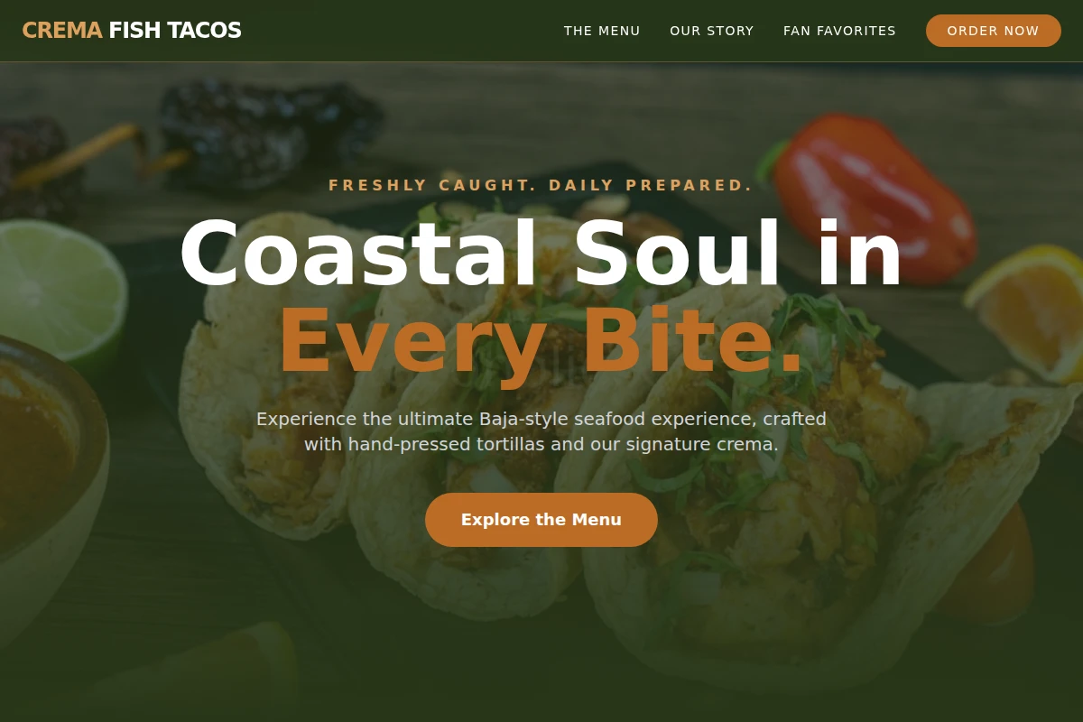 Crema Fish Tacos