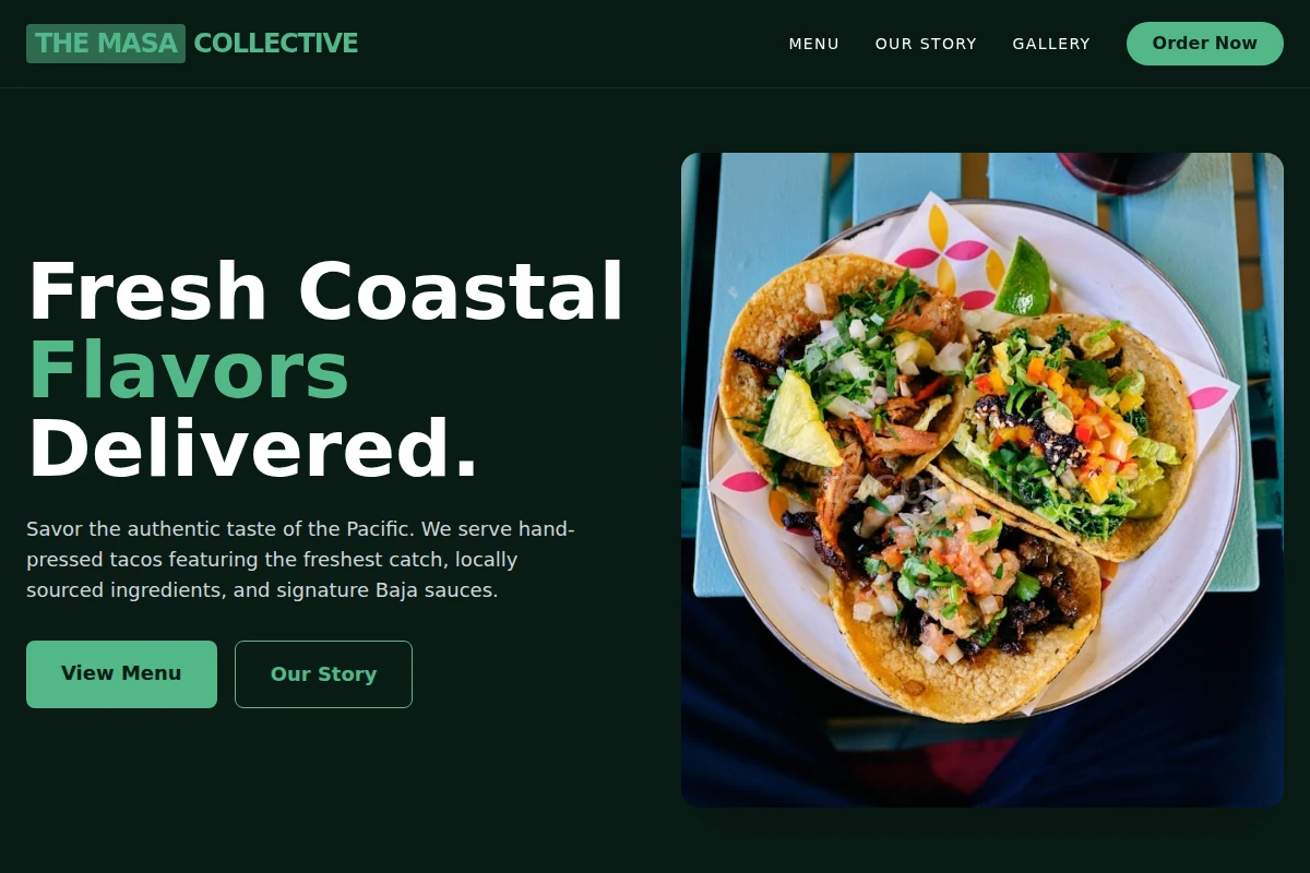 Menu Fish Tacos