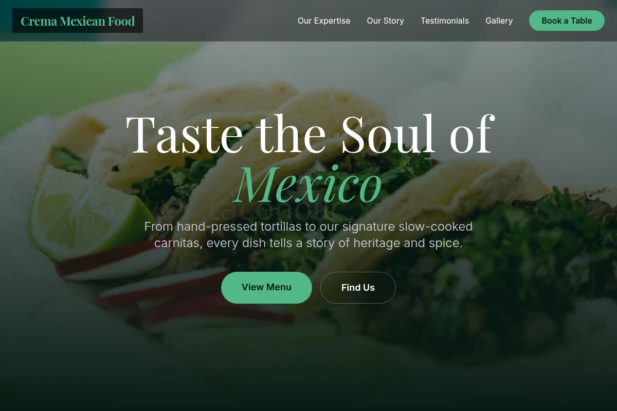 Crema Mexican Food